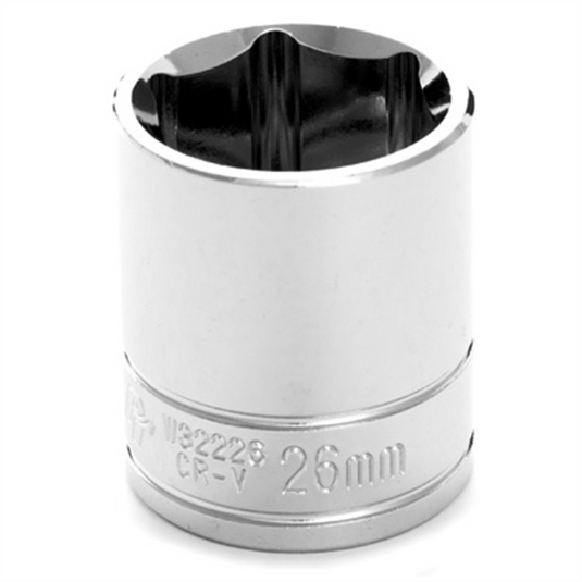 Wilmar Corp. / Performance Tool 1/2"" Dr 6pt Std. Socket 26mm