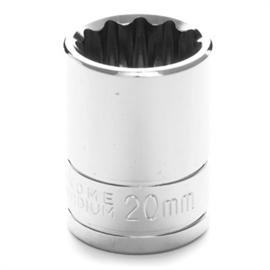 Wilmar Corp. / Performance Tool 1/2"" Dr 12pt Stndrd Skt 20mm