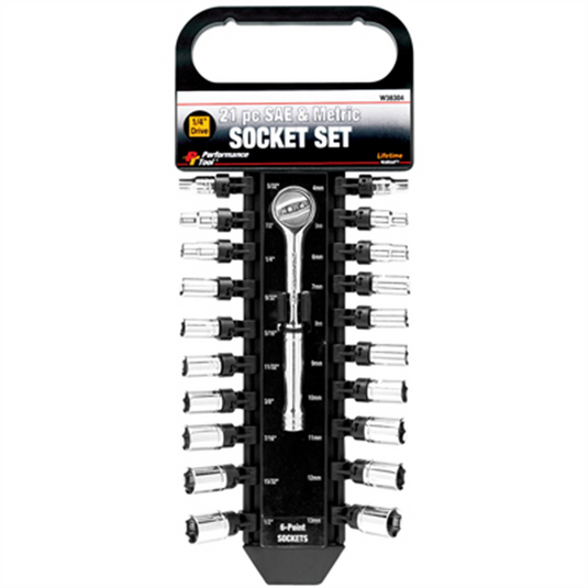 Wilmar Corp. / Performance Tool 21pc 1/4""dr Socket Set