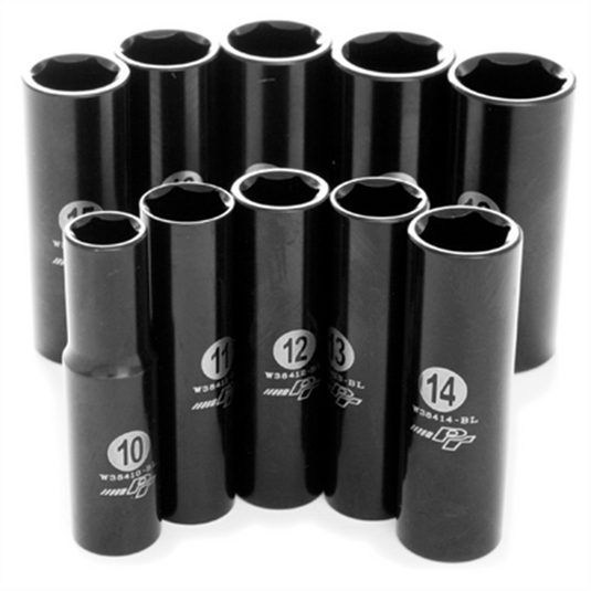 Wilmar Corp. / Performance Tool 10 Pc 3/8'' Dr MM Black Laser