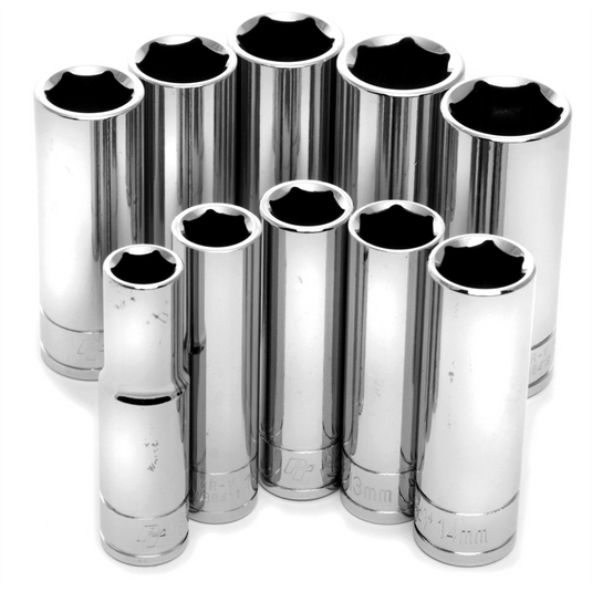 Wilmar Corp. / Performance Tool 10 Pc 3/8'' Dr MM Deep Skt Set