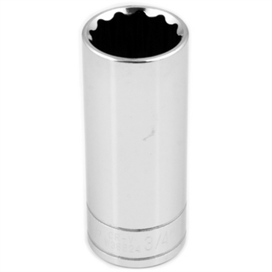 Wilmar Corp. / Performance Tool 3/8'' Dr 12pt Deep Socket 3/4