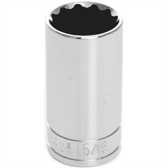 Wilmar Corp. / Performance Tool 3/8"" Dr 12pt Deep Socket 15/16
