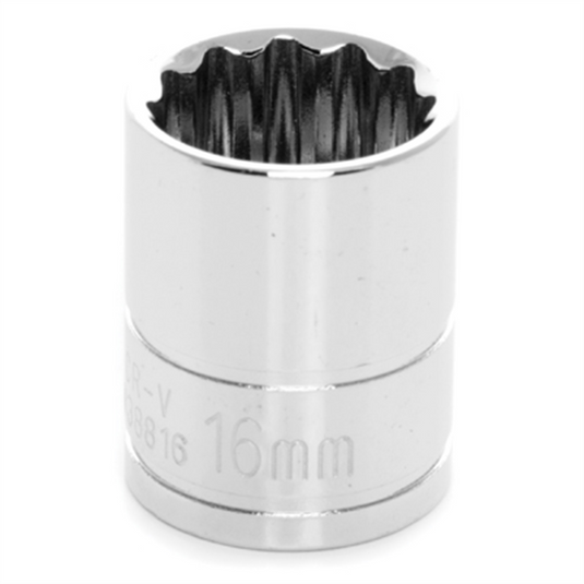 Wilmar Corp. / Performance Tool 3/8"" Dr 12pt Stndrd Sckt 16mm