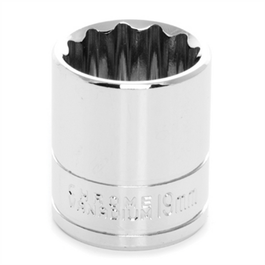 Wilmar Corp. / Performance Tool 3/8"" Dr 12pt Stndrd Sckt 19mm