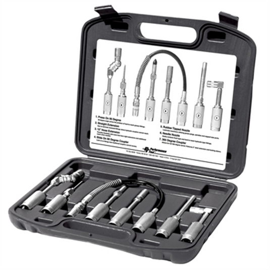 Wilmar Corp. / Performance Tool 7PC CORDLESS GREASE GUN ACCESSORY SET