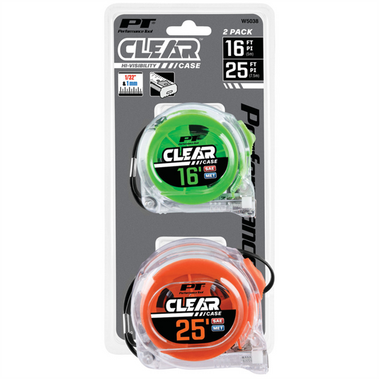 Wilmar Corp. / Performance Tool 2 pc. Clear Tape Measure Set