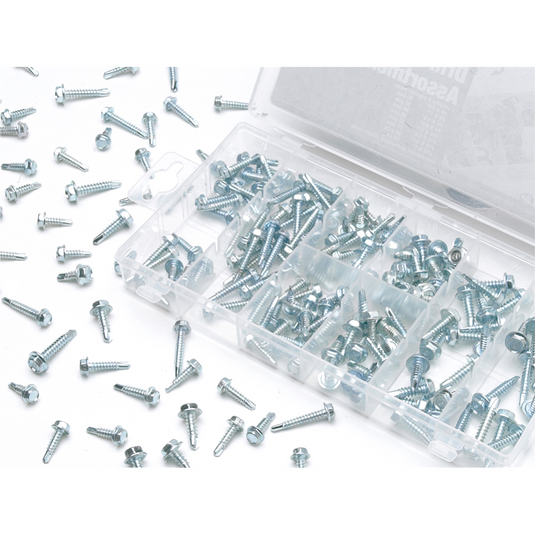 Wilmar Corp. / Performance Tool 200 PC SELF DRILLING HEX HEADS BOLTS HARDWARE KIT