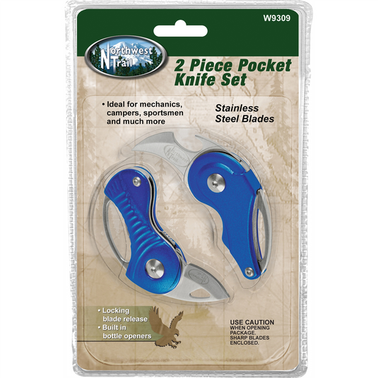 Wilmar Corp. / Performance Tool 2 pc Pocket Knife Set (Curved)