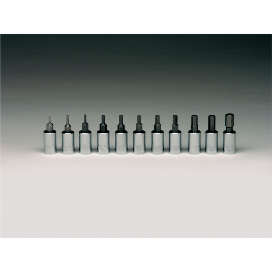 Wright Tool 1/4""Dr Hex Bit Sck Set 11Pc