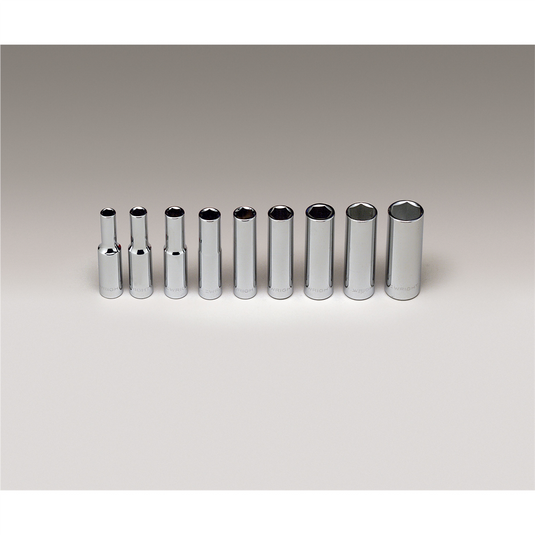 Wright Tool 1/4""Dr 6Pt Dp  Skt Set 9Pc