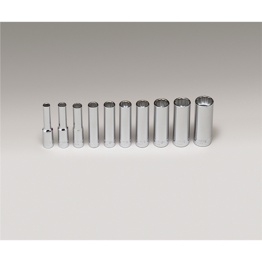 Wright Tool 1/4""Dr 6Pt Dp  Skt Set 10Pc