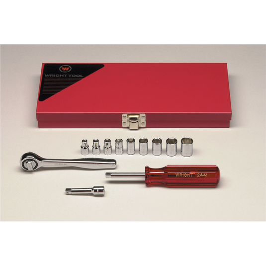 Wright Tool 1/4""Dr 6Pt Std Skt BxSet 12Pc