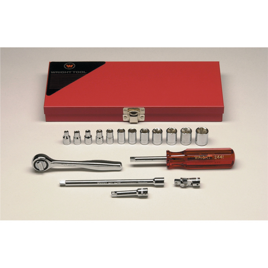 Wright Tool 1/4""Dr 6PtStdMMSkt Bx Set  17P