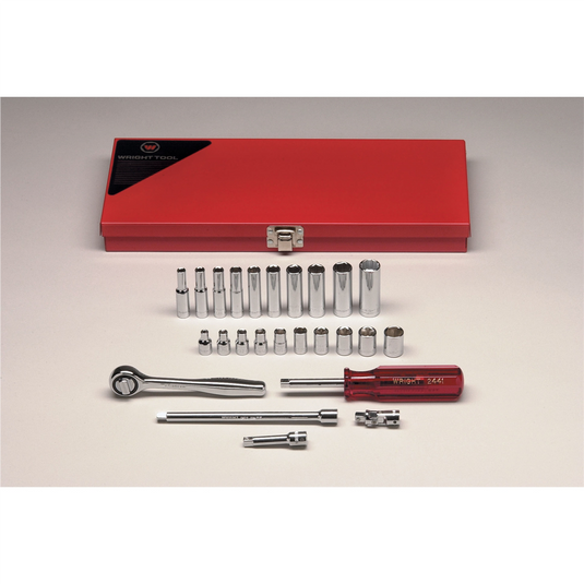 Wright Tool 1/4""Dr 6PtStd&DpSkt Bx Set 25P