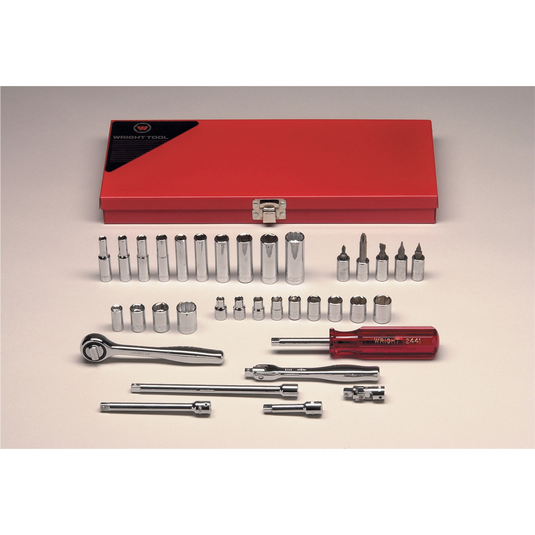 Wright Tool 1/4 in. Drive 6;8;12PtSt&SpSktBxSet35P