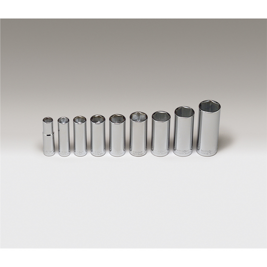 Wright Tool 3/8""Dr 6Pt Std Skt Set  9Pc