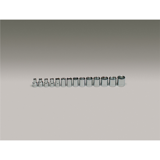 Wright Tool 3/8""Dr 6Pt Std MM Skt Set 14Pc