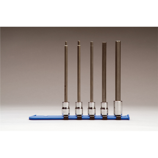 Wright Tool 3/8""Dr LongMM HexBitSkt Set 5P