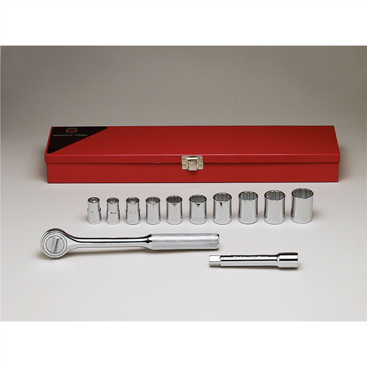 Wright Tool 1/2""Dr 12Pt Std Skt Bx Set 12P