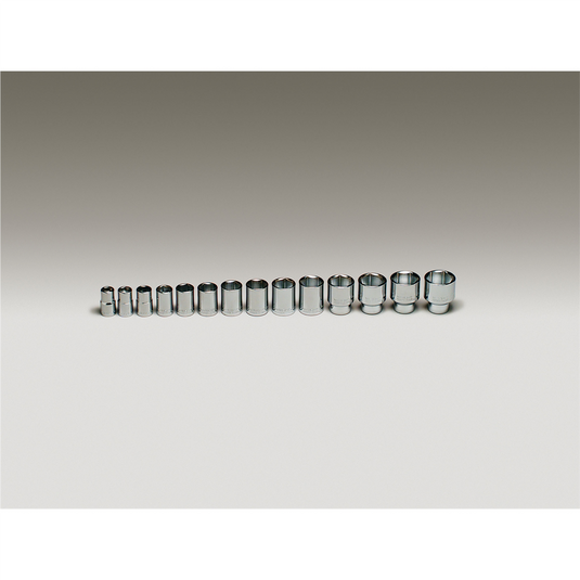Wright Tool 1/2""Dr 6Pt Std Skt Set 14Pc