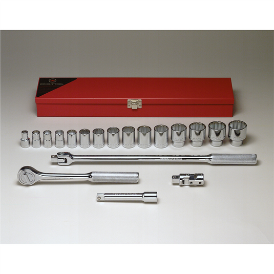 Wright Tool 1/2""Dr 12Pt Std Skt Bx Set 19P