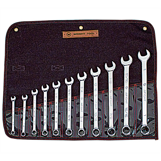 Wright Tool 11pc 12pt. Full Polished Combination Wrench Set