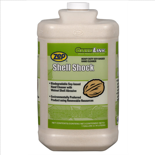 ZEP Zep Shell Shock Pro Hand Cleaner 1-Gallon (Case of 4) - Made with Walnut Shells