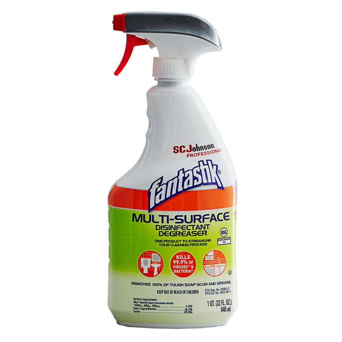 Fantastik Multi-Surface Cleaner and Disinfectant 32oz Spray Bottles - Kills 99.9% viruses & bacteria
