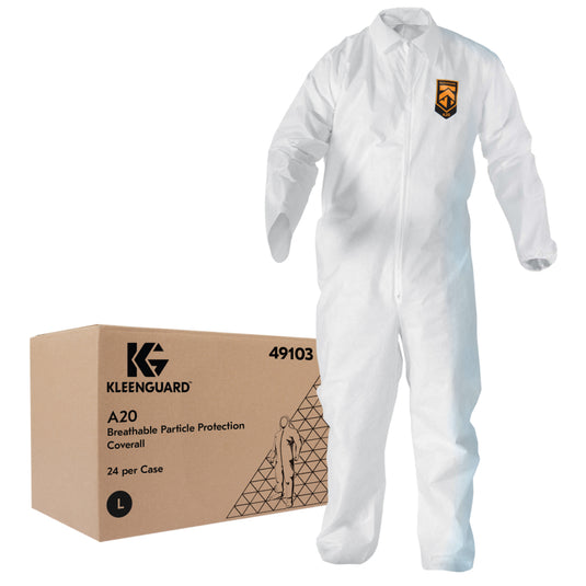 KleenGuard™ A20 Coveralls, White LARGE