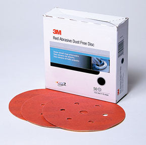 Red Abrasive Hookit™ Disc, 6 in, P80D, 50 discs per box