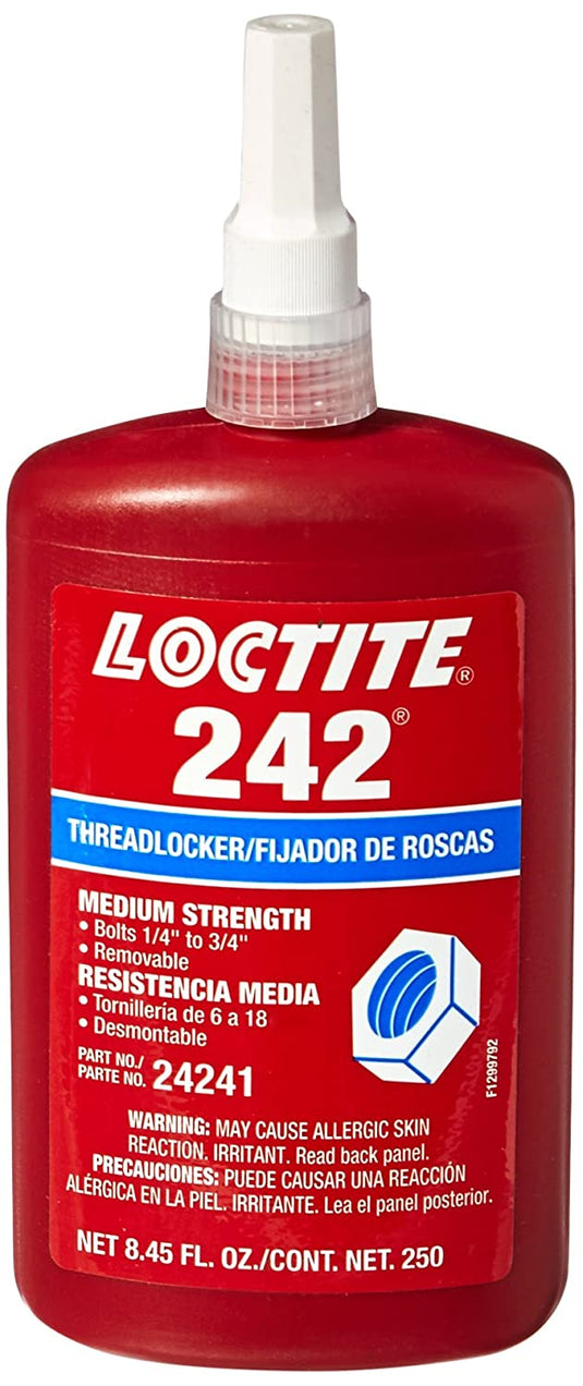 Loctite 242 Threadlockers, Medium Strength, 50 ml Blue