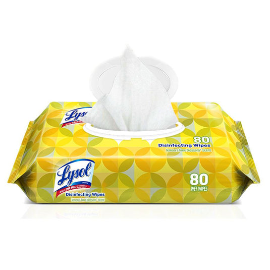 Lysol Lemon & Lime Blossom Disinfecting Wipes - 80 ct. Flat Pack