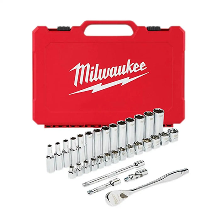 Milwaukee 3/8 in. Drive 32 pc. Ratchet & Socket Set - Metric