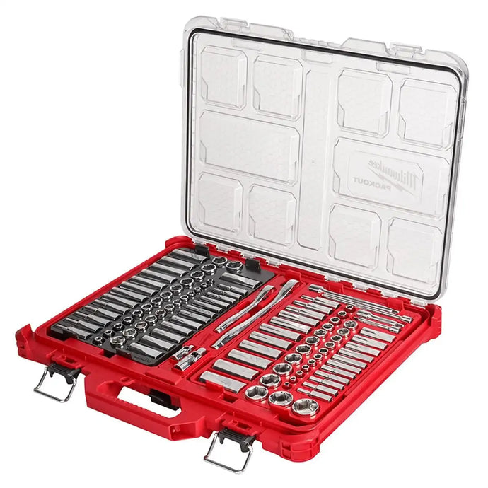 Milwaukee Tool 106-Piece Ratchet and Socket Set in PACKOUT; 1/4