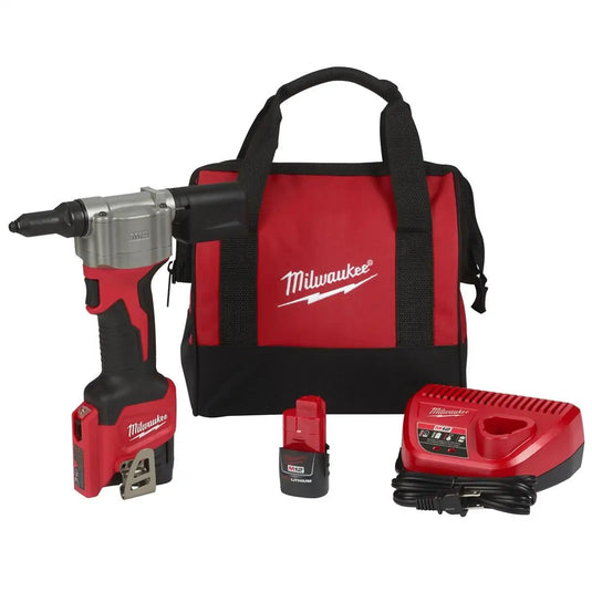 Milwaukee Tool M12 CORDLESS RIVET TOOL (2) BATT KIT