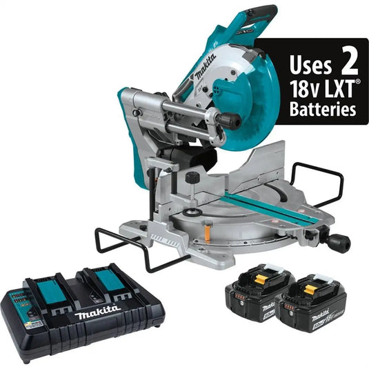 Makita 36V (18V X2) LXT Brushless 10" Dual-Bevel Sliding Compound Miter Saw w/ Laser Kit, 5.0Ah