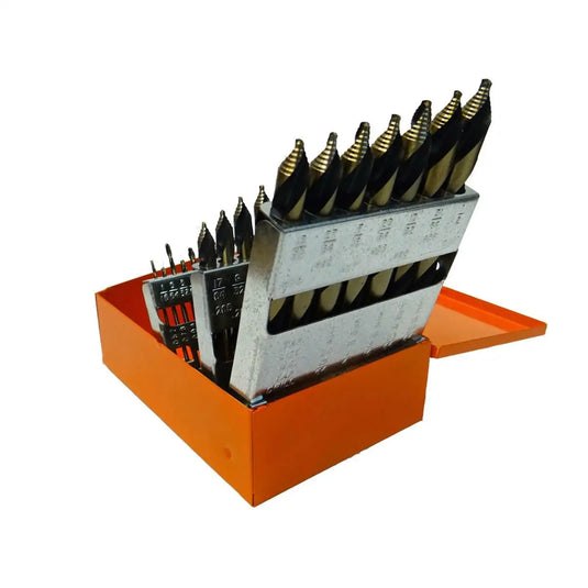 KnKut KnKut 29 Piece Mechanics Length Step Point Drill Bit Set 1/16"-1/2" by 64ths