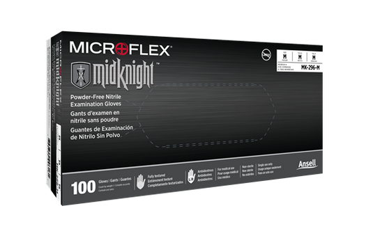 MICROFLEX MidKnight, Nitrile gloves, 100pcs