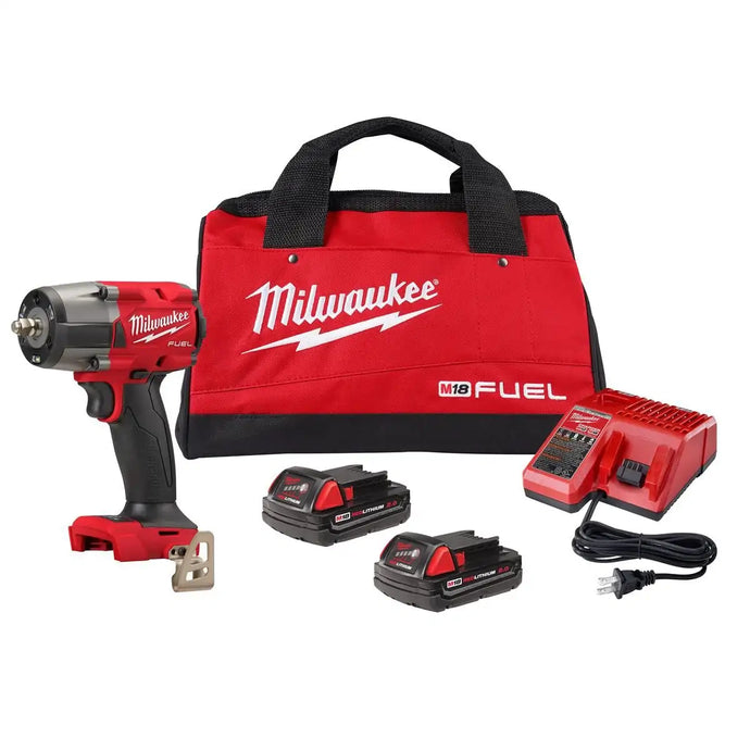 Milwaukee Tool M18 FUEL 3/8 Mid-Torque Impact Wrench w/ Friction Ring CP2.0 Kit